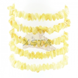 Matt raw beads amber bracelet